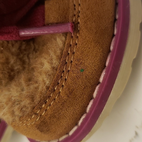 Dr. Scholls Kids Shoes Brown Booties Burgandy Laces Toddlers Size 7 - Picture 8 of 10